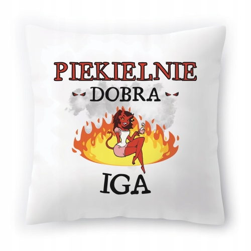 Poduszka Dla Igi na Urodziny Imieniny Prezent z Nadrukiem ze Zdjęciem