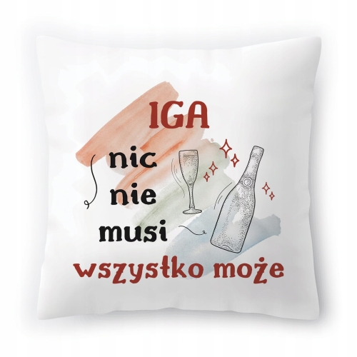 Poduszka Dla Igi na Urodziny Imieniny Prezent z Nadrukiem ze Zdjęciem