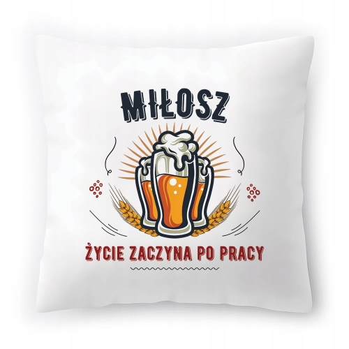Poduszka Dla Miłosza na Urodziny Imieniny Prezent z Nadrukiem ze Zdjęciem