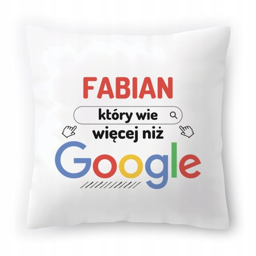 Poduszka Dla Fabiana na Urodziny Imieniny Prezent z Nadrukiem ze Zdjęciem