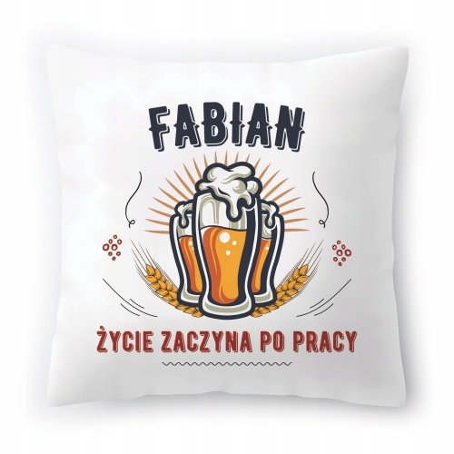 Poduszka Dla Fabiana na Urodziny Imieniny Prezent z Nadrukiem ze Zdjęciem