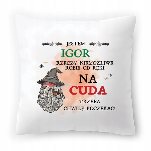 Poduszka Dla Igora na Urodziny Imieniny Prezent z Nadrukiem ze Zdjęciem