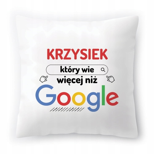Poduszka Dla Krzyśka na Urodziny Imieniny Prezent z Nadrukiem ze Zdjęciem