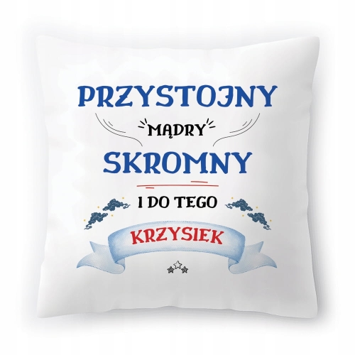 Poduszka Dla Krzyśka na Urodziny Imieniny Prezent z Nadrukiem ze Zdjęciem