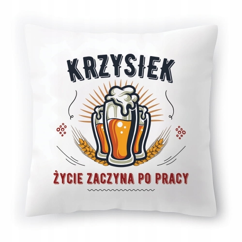 Poduszka Dla Krzyśka na Urodziny Imieniny Prezent z Nadrukiem ze Zdjęciem