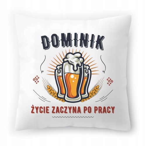 Poduszka Dla Dominika na Urodziny Imieniny Prezent z Nadrukiem ze Zdjęciem