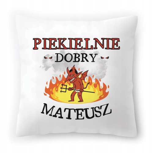 Poduszka Dla Mateusza na Urodziny Imieniny Prezent z Nadrukiem ze Zdjęciem