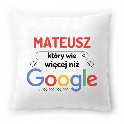 Poduszka Dla Mateusza na Urodziny Imieniny Prezent z Nadrukiem ze Zdjęciem