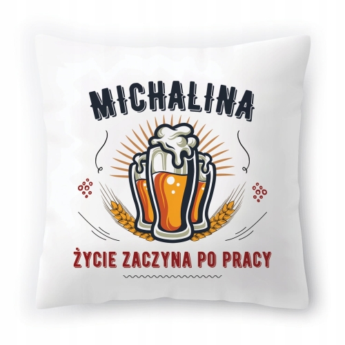 Poduszka Dla Michaliny na Urodziny Prezent z Nadrukiem ze Zdjęciem