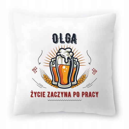 Poduszka Dla Olgi na Urodziny Imieniny Prezent z Nadrukiem ze Zdjęciem
