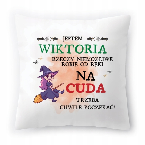 Poduszka Dla Wiktorii na Urodziny Imieniny Prezent z Nadrukiem ze Zdjęciem
