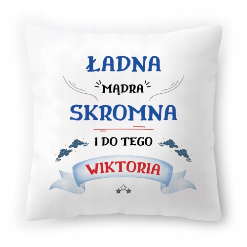 Poduszka Dla Wiktorii na Urodziny Imieniny Prezent z Nadrukiem ze Zdjęciem