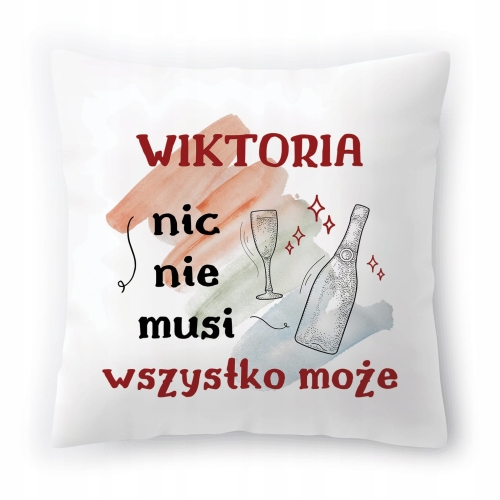 Poduszka Dla Wiktorii na Urodziny Imieniny Prezent z Nadrukiem ze Zdjęciem