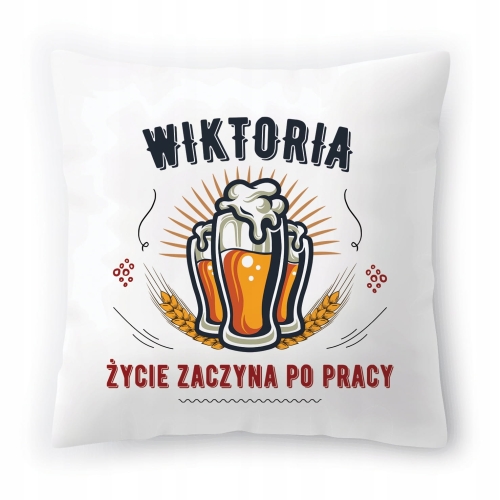 Poduszka Dla Wiktorii na Urodziny Imieniny Prezent z Nadrukiem ze Zdjęciem