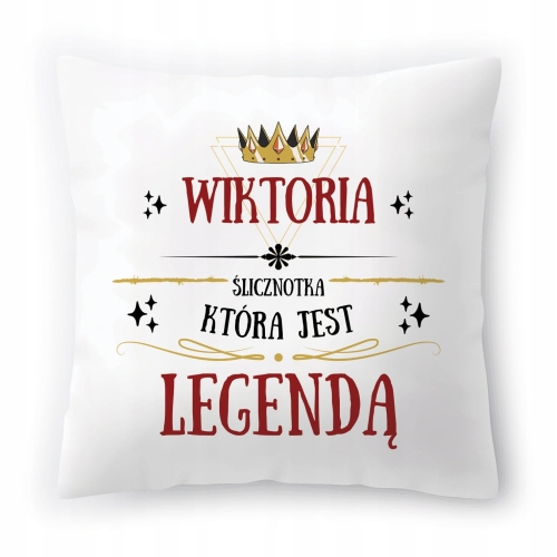 Poduszka Dla Wiktorii na Urodziny Imieniny Prezent z Nadrukiem ze Zdjęciem