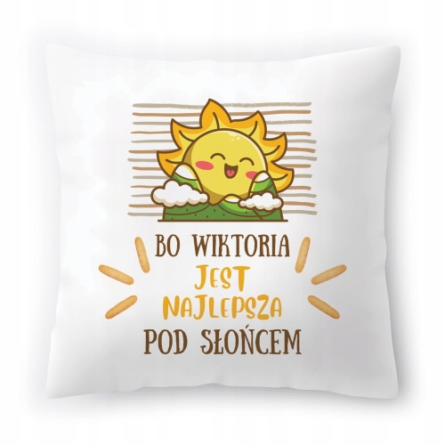 Poduszka Dla Wiktorii na Urodziny Imieniny Prezent z Nadrukiem ze Zdjęciem