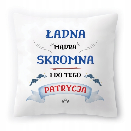 Poduszka Dla Patrycji na Urodziny Imieniny Prezent z Nadrukiem ze Zdjęciem