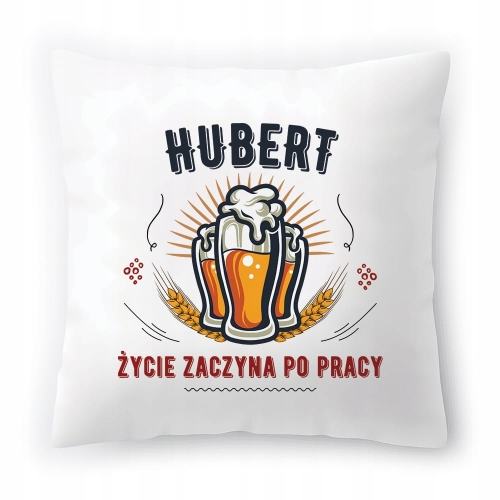 Poduszka Dla Huberta na Urodziny Imieniny Prezent z Nadrukiem ze Zdjęciem