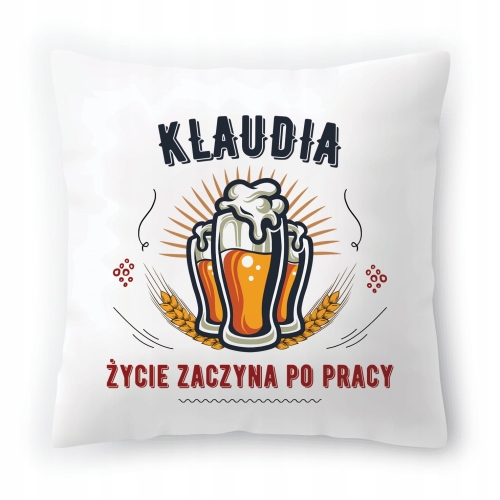 Poduszka Dla Klaudii na Urodziny Imieniny Prezent z Nadrukiem ze Zdjęciem