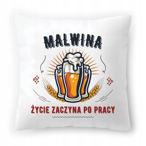 Poduszka Dla Malwiny na Urodziny Imieniny Prezent z Nadrukiem ze Zdjęciem