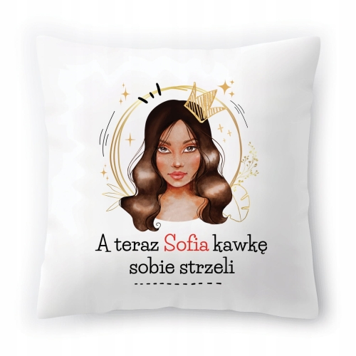 Poduszka Dla Sofii na Urodziny Imieniny Prezent z Nadrukiem ze Zdjęciem