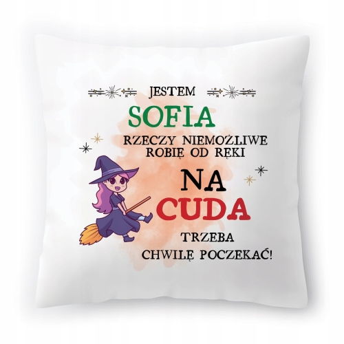 Poduszka Dla Sofii na Urodziny Imieniny Prezent z Nadrukiem ze Zdjęciem