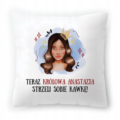 Poduszka Dla Anastazji na Urodziny na Prezent z Nadrukiem ze Zdjęciem