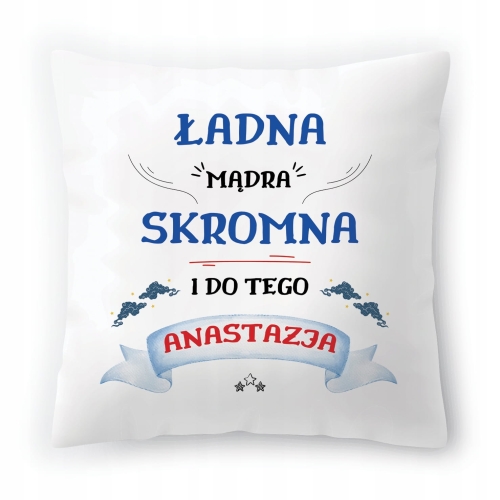Poduszka Dla Anastazji na Urodziny na Prezent z Nadrukiem ze Zdjęciem