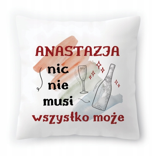 Poduszka Dla Anastazji na Urodziny na Prezent z Nadrukiem ze Zdjęciem