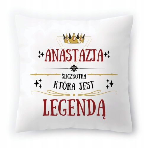 Poduszka Dla Anastazji na Urodziny na Prezent z Nadrukiem ze Zdjęciem