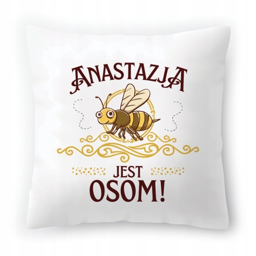 Poduszka Dla Anastazji na Urodziny na Prezent z Nadrukiem ze Zdjęciem