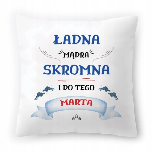 Poduszka Dla Marty na Urodziny Imieniny na Prezent z Nadrukiem ze Zdjęciem
