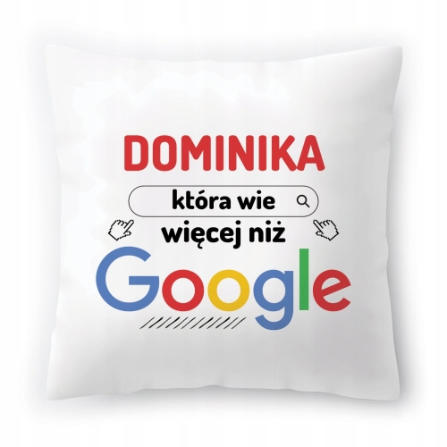 Poduszka Dla Dominiki na Urodziny Imieniny Prezent z Nadrukiem ze Zdjęciem