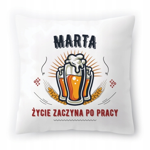 Poduszka Dla Marty na Urodziny Imieniny na Prezent z Nadrukiem ze Zdjęciem