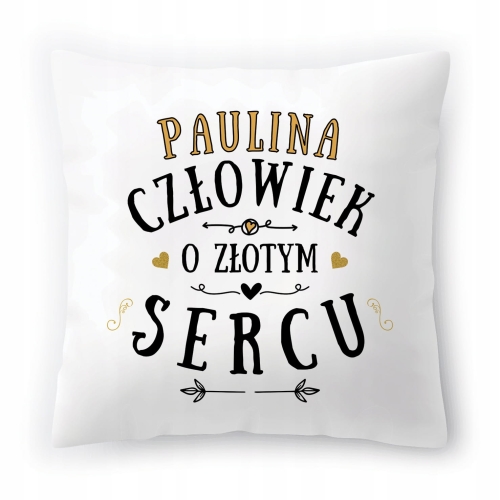 Poduszka Dla Pauliny na Urodziny Imieniny Prezent z Nadrukiem ze Zdjęciem