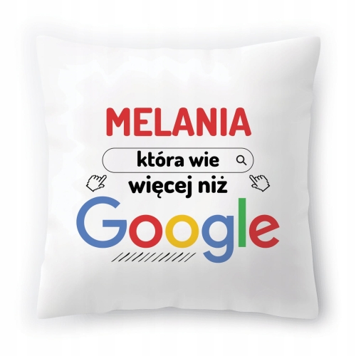 Poduszka Dla Melanii na Urodziny Imieniny Prezent z Nadrukiem ze Zdjęciem
