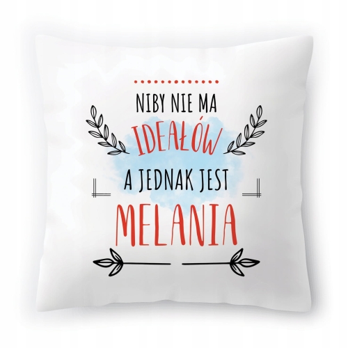 Poduszka Dla Melanii na Urodziny Imieniny Prezent z Nadrukiem ze Zdjęciem
