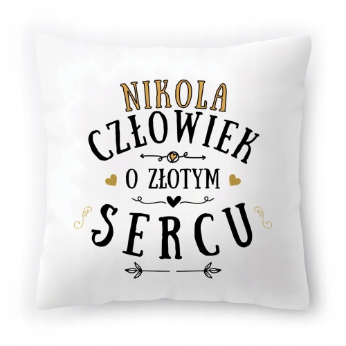 Poduszka Dla Nikoli na Urodziny Imieniny Prezent z Nadrukiem ze Zdjęciem
