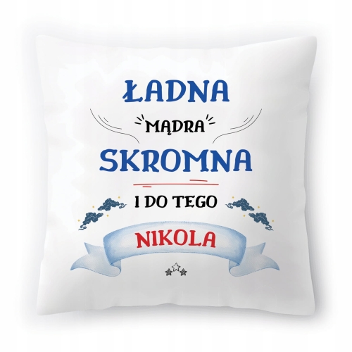 Poduszka Dla Nikoli na Urodziny Imieniny Prezent z Nadrukiem ze Zdjęciem