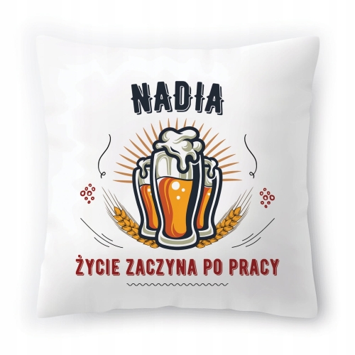 Poduszka Dla Nadii na Urodziny Imieniny Prezent z Nadrukiem ze Zdjęciem