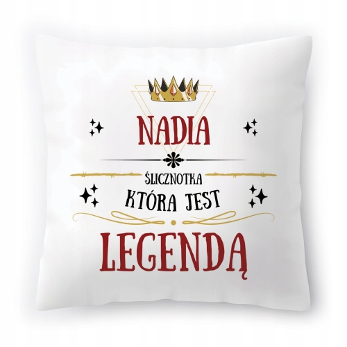 Poduszka Dla Nadii na Urodziny Imieniny Prezent z Nadrukiem ze Zdjęciem