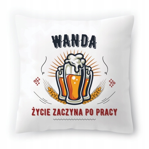 Poduszka Dla Wandy na Urodziny na Prezent z Nadrukiem ze Zdjęciem