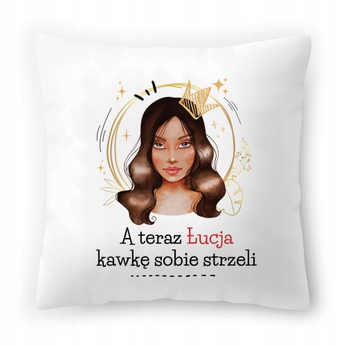Poduszka Dla Łucji na Urodziny na Prezent z Nadrukiem ze Zdjęciem