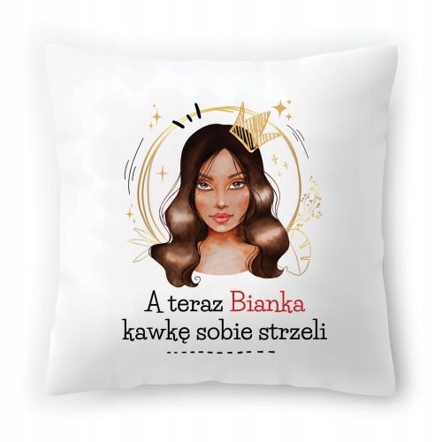 Poduszka Dla Bianki na Urodziny na Prezent z Nadrukiem ze Zdjęciem