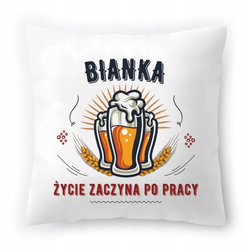 Poduszka Dla Bianki na Urodziny na Prezent z Nadrukiem ze Zdjęciem