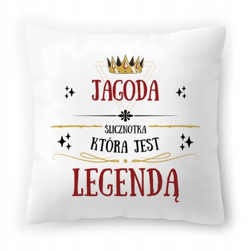 Poduszka Dla Jagody na Urodziny na Prezent z Nadrukiem ze Zdjęciem