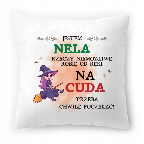 Poduszka Dla Neli na Urodziny na Prezent z Nadrukiem ze Zdjęciem