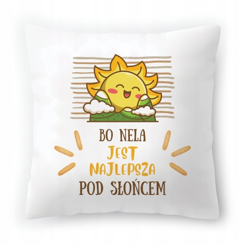 Poduszka Dla Neli na Urodziny na Prezent z Nadrukiem ze Zdjęciem