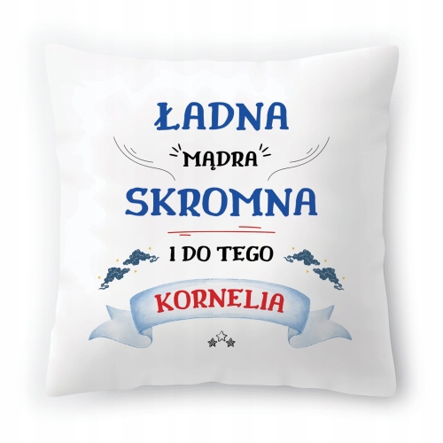 Poduszka Dla Korneli na Urodziny na Prezent z Nadrukiem ze Zdjęciem