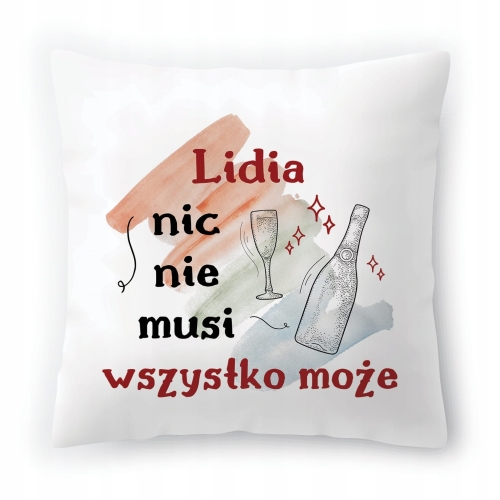 Poduszka Dla Lidii na Urodziny na Prezent z Nadrukiem ze Zdjęciem